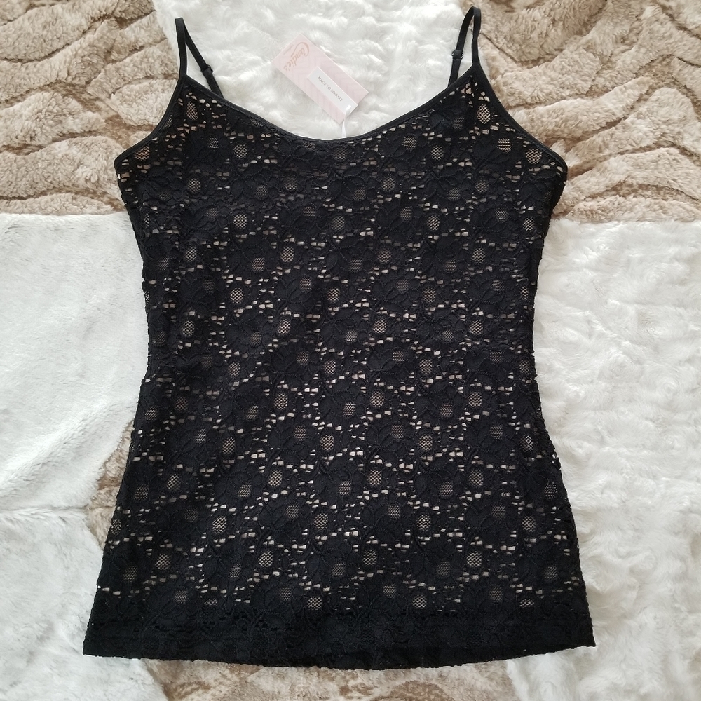 Black Lace Camisole - lined